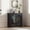 Black, variant on Modern Buffet Sideboard Coffee Bar Cabinet with 2 Arched Glass Doors, Adjustable Shelves, 31.5 Inch, Black