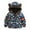 Orange, variant on Fesfesfes Kids Winter Coats Toddler Jacket Boys Girls Printed Plush Coat Winter Thick Jackets Winter Warm Hooded Coat Jackets Holiday
