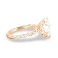 thumbnail image 3 of ESTE ORIGIN 2.00Ct Pear Cut Lab-Grown Diamond Solitaire Engagement Ring with Marquise & Round Accent Band in 10K Rose Gold for Women US 5, 3 of 8