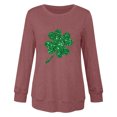 thumbnail image 3 of ameIAEA St Patricks Day Shirt Women Long Sleeve Printed Blouses 2025 Spring Crewneck Tops, 3 of 4