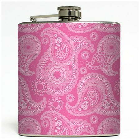 

Pink Paisley Print - Liquid Courage Flasks - 6 oz. Stainless Steel Flask
