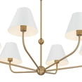 thumbnail image 3 of XAV-B9316-VG-WH Crystorama Lighting Xavier - 6 Light Chandelier-14.25 Inch Tall and 40 Inch Wide-Vibrant Gold/White Finish, 3 of 9