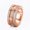 14K Rose Gold-Plated, variant on Spinner Gear Design Ring for Women and Men 14K Rose Gold-Plated with Clear Cubic Zirconia, Halloween Jewelry, Size 6, Gift Box Included