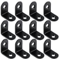 thumbnail image 1 of SHISUYAN 20Pcs Right Angle Corner Braces Stainless Steel L-shaped Bracket Corner Codes Black, 1 of 9