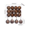 thumbnail image 2 of KFUIRDE Vintage Painted Christmas Ornaments Set 12pc, Warm Brown Retro Tree Decor with Shatterproof Hanging Balls, Vintage Style Accents for Christmas Tree Mantel Wreath, Holiday Display, 2 of 8