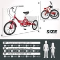 thumbnail image 2 of ABORON 20/24/26 inch 7 Speed Adult Folding Tricycles with Basket, 3-Wheels Cruiser Bike, Camping Folding Trikes for Women, Men, Seniors, 2 of 10