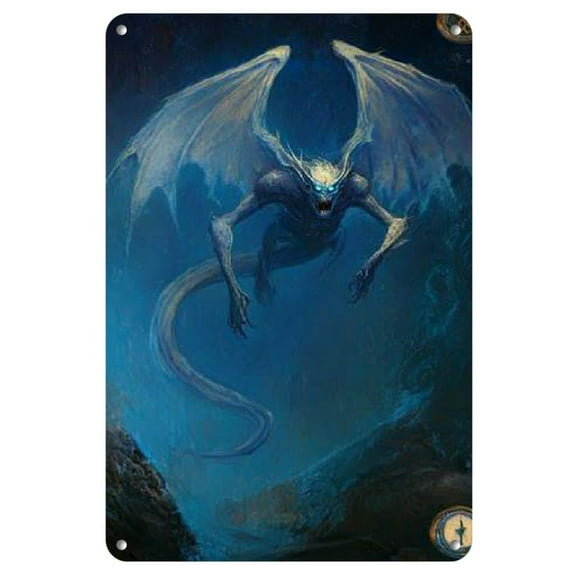 1pc Subnautica Leviathan Vintage Metal Sign - 8X12 Inches Retro Wall Decor, Suitable And Home Decoration Decorative Plaque & Statues