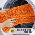 thumbnail image 6 of HAKUNA Upgrade Extra Large Haze Blue Bathroom Rug Set 3 Pieces Ultra Soft, Thick Absorbent Bath Mats, Non Slip Chenille Toilet Mat for Bathroom, Bedroom, Kitchen, Orange, 6 of 7