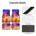 thumbnail image 4 of Yiaed Palm Trees at Sunset Print Carpet Floor Mats for Cars, Auto Accessories Front & Rear Car Floor Mats Car Floor Foot Mat Sets of 4 Pieces, 4 of 7