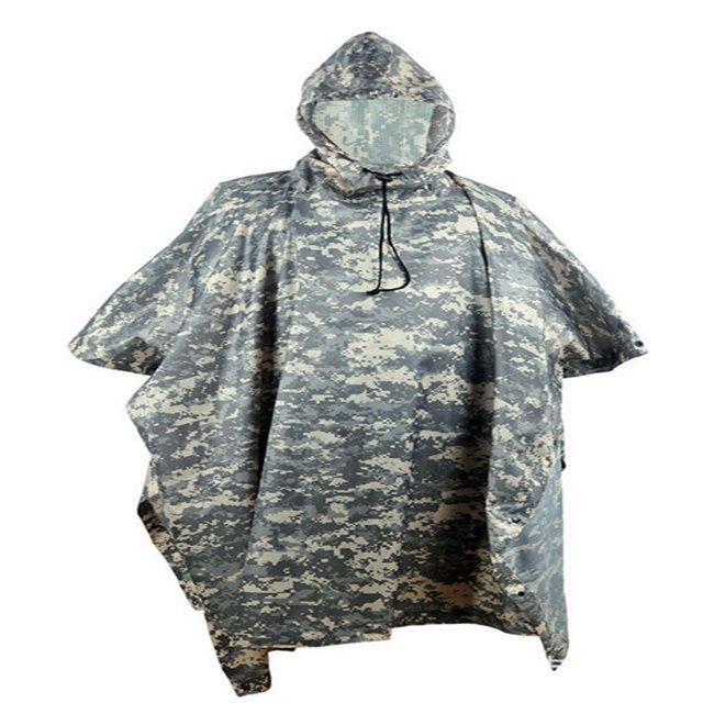 PMVFHDE Veste de Pluie de Randonnée pour Hommes Poncho de Pluie à Capuche avec Poche pour Hommes Femmes Adulte Imperméable Léger Unisexe Randonnée Camping Vert, Taille Unique