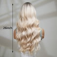 USYFAKGH Long Red Lace Front Wig for Women Middle Parts Long Wavy Human