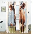 thumbnail image 2 of Cows Grassland Black Out Curtains 72 Inch Length Curtains for Sliding Glass Doors Bedroom Living Room 2 Pack, 2 of 6