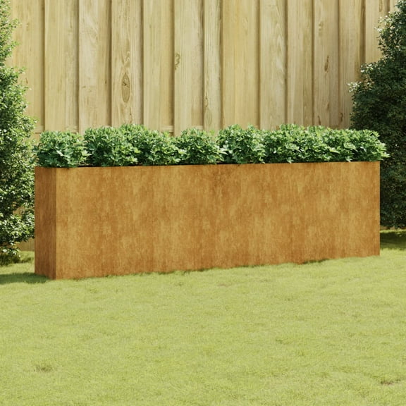 vidaXL Garden Raised Bed 110.2"x15.7"x31.5" Corten Steel