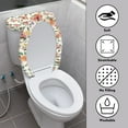 thumbnail image 3 of FOR U DESIGNS Bee Rose Print Toilet Lid Cover Toilet Tank Cover Set of 2, Machine Washable Seat Covers, Adjustable Toilet Tank Lid Protector with Elastic Edge, Easy to Clean, 3 of 8