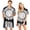 04#Silver, variant on Mens Allover Halloween Skull Pattern Sleepwear Set Trim Edge Button Front Shirt And Comfortable Home Lounge Shorts