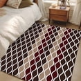 thumbnail image 5 of Moroccan Ombre Dark Brown Washable Area Rugs 4'x6', Abstract Wave Lines Retro Low Pile Throw Living Room Rug Non-Slip Sturdy Edge Binding Carpet for Indoor Entryway Bedside Kitchen, 5 of 9