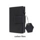 thumbnail image 3 of Cartera de cuero Qarigey para hombre triple antiescaneado pasaportes tarjetero monedero Grano de fibra de carbono, 3 of 6