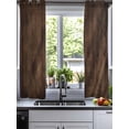 thumbnail image 2 of Rustic Wood Sheer Curtains 39 Inch Length 2 Panels Set for Living Room/Bedroom, Brown Wooden Planks Farmhouse Vintage Kitchen Curtains Grommet Semi-Sheer Curtains Drapes Window Treatments 27.5"x39"x2, 2 of 7