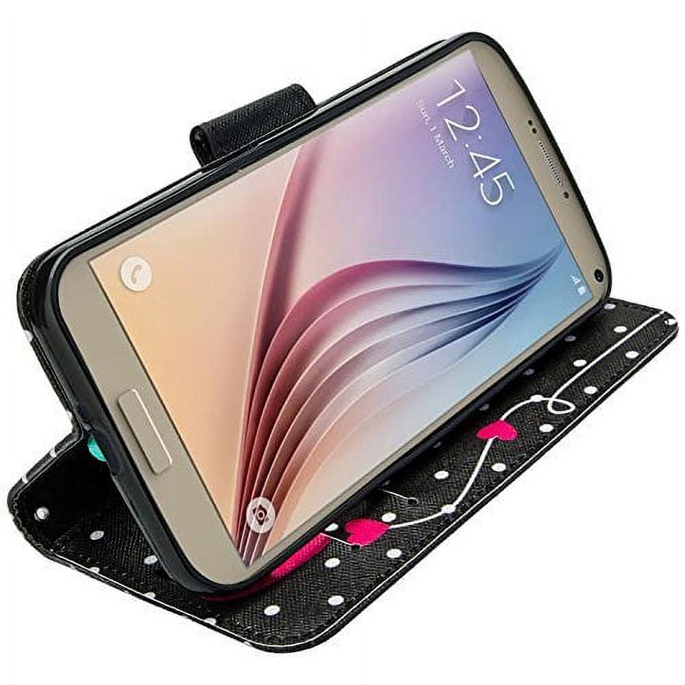 SUMACLIFE Chic Design Portfolio Wallet Case Specifically Designed for Samsung Galaxy S7 Edge