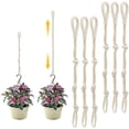 thumbnail image 1 of Maceta tejida cuerda colgante cuerda de algodón ajustable 6 piezas de marco cambiador de plantas, 1 of 4