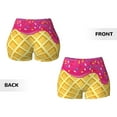 thumbnail image 5 of Vsdgher Red Ice Cream print Workout Shorts for Women Seamless Soft Smooth Gym Yoga Scrunch Active Exercise Fitness Shorts, 5 of 8