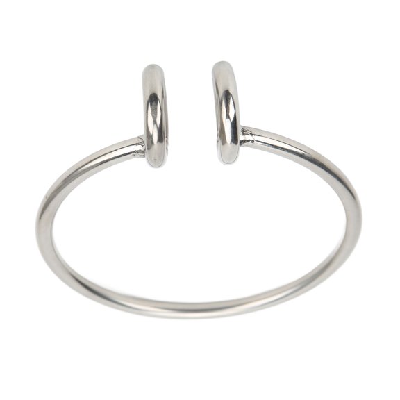 316 Stainless Steel 8mm Marine Anchor Retrieval Ring with Dual Welded Loops for Boat Yacht Fishing