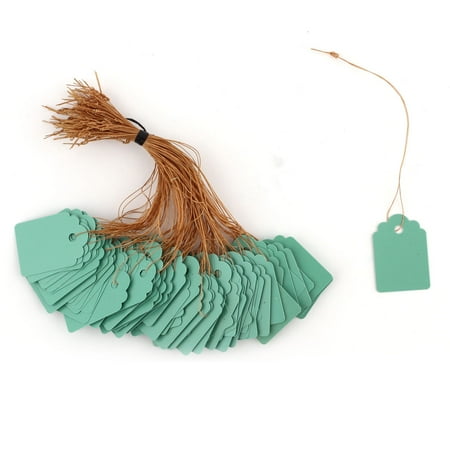Mirror Hang Tags - Garden Plastic Rectangle Shaped Plant Hang Tag Label Green 3.5 x 2.5cm 100pcs