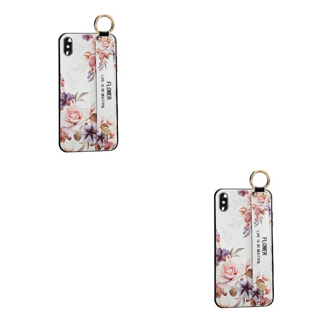 Tholdsy Funda para teléfono TPU Funda para teléfono Estampado Protector para teléfono móvil con soporte, Reemplazo para 7/8 4.7 Blanco manzana 7/8 2piezas