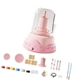 thumbnail image 3 of HILABEE Children's Electric Ceramic Wheel Set Pottery Machine DIY Professional Manufacturer Child Parents Interactive Toy Artwork Crafts Kit Making Kit Pink 6 Clay, 3 of 8