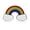 Black, variant on Rainbow with Clouds Hard Enamel Pin | Clayton Jewelry Labs