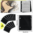 thumbnail image 2 of HAHDAXIA 12 Pcs Pages de Dossier à Rabat Folio à Rabat Bande de Marche Support de Fichiers Musicaux Feuille de Dossier à Rabat Musical avec 2 Trous 7.5 x 6.3 Pouces PVC Imperméable pour Fichiers Musicaux (Noir, Si), 2 of 6