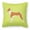 Green, variant on Carolines Treasures BB3674PW1818 Basenji Checkerboard Pink Fabric Decorative Pillow