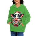 thumbnail image 5 of DISNIMO Christmas Cow Hoodies for Boys Pullover Sweatshirt Teen Boy with Graphic Hoodies for Girls Long Sleeve Hoodies Children Clothes Hoodie 11-13 Girls Streetwear Hoodie Soft Oversized, 5 of 7