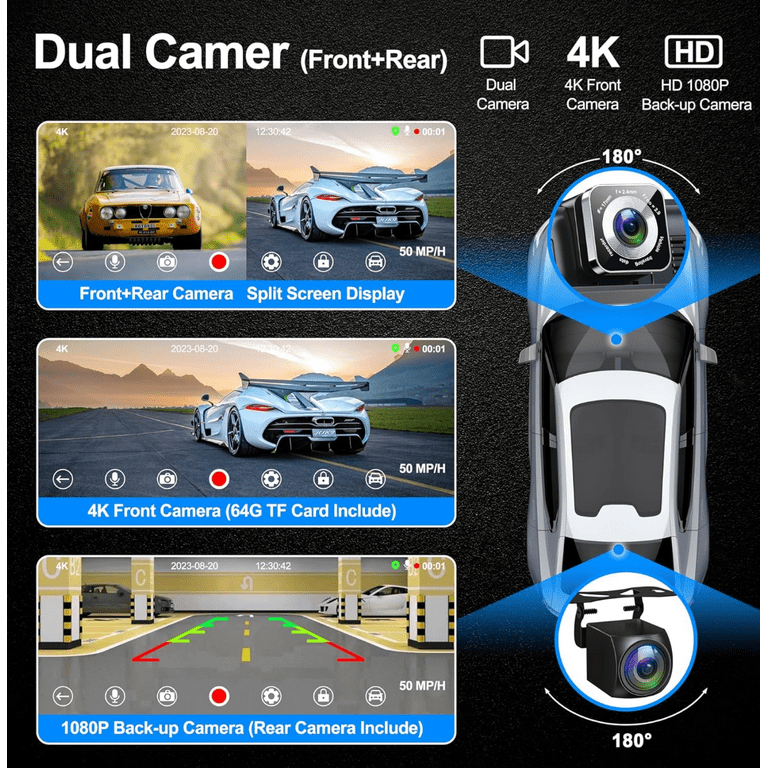10” Portable CarPlay & Android Auto Touchscreen Unit with 4K Dashcam +  Backup Cam for Any Car - Carlinkit Factory Store