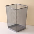 thumbnail image 6 of Metal Mesh Round Trash Can | Small Garbage Bin for Bathroom Bedroom Office Kitchen | Durable Metal Construction | Black or Silver Finish | 12x9x7 Inches, 6 of 7