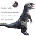 thumbnail image 2 of Disfraz Inflable JUROSAICA para Adulto, de Dinosaurio Velociraptor, Disfraz de Dinosaurio para Halloween, Disfraz de T-rex, Disfraz de Dinosaurio Hinchable, Disfraz Navideño de Cuerpo Completo Gris, 2 of 3