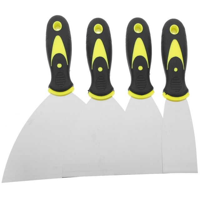 UPGRATOR 4Set Ergonomic Stainless Steel Putty Set for Drywall Finishing Tools 1.5 3 4 6 Inch