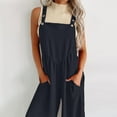 thumbnail image 4 of Fashion Jumpsuits for Women Dressy Plus Size Strap Jumpsuit New Style Solid Color Pocket Casual Jumpsuit Female, 4 of 8