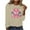 Beige, variant on Cxenplz Women's Breast Cancer Awareness T-Shirts Cute Pink Ribbon Graphic Print Tees Tops Fall Casual Long Sleeve Crew Neck Dressy Shirts