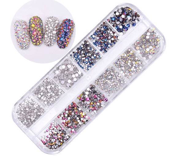 Nail Art Rhinestones & Gems & Diamonds Kit, Including 60pcs Special Shaped  Rhinestones And 740 Flat Back Rhinestones For Nails, Craft, Makeup, Face,  Clothing, Shoes