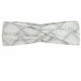 thumbnail image 1 of Abstract Headband, Rhythmic Abstracted Floral Cubes Monochrome Ornaments Pattern, Elastic and Soft Women's Bandana for Sports and Everyday Use, Grey Red Coconut, by Ambesonne, 1 of 3