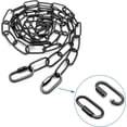 thumbnail image 3 of 10 Pack D Shape Chain Locking 4MM Chain Quick Link Connector Black, 3 of 4
