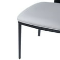 thumbnail image 5 of Lennox Modern PU Upholstered Dining Chairs with Crescent Backrests and Metal Legs, Grey, Set of 2, 5 of 8