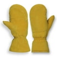 thumbnail image 2 of High-Quality Suede Deerskin Tan Winter Mittens, 2 of 7