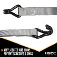 thumbnail image 5 of 1" x 10' Rubber Coated Ratchet Strap w/ Vinyl Coated Wire Hooks, 5 of 7