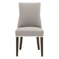 thumbnail image 2 of Benjara BM228936 Fabric Dining Chair Stool with Nailhead, Brown & Gray - Set of 2, 2 of 5