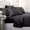 Black, variant on Huba Homes Luxury Home Super-Soft 1600 Series Double-Brushed Bed Sheets Set - 6 Piece twin Gray