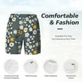 thumbnail image 4 of Kdxio Flowers And Bee Print Men'S Swim Trunks With Compression Liner 7 Inch Inseam Quick Dry Swim Shorts, 4 of 7