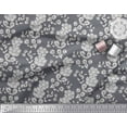 thumbnail image 3 of Soimoi Rayon Crepe Fabric Leaves & Floral Block Print Sewing Fabric Yard 46 Inch Wide, 3 of 3