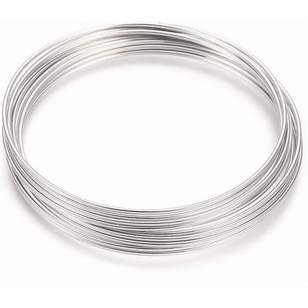 10 Circle 1mm Platinum Memory Wire 18 Gauge Jewelry Wire Craft Wire Memory Steel Wire